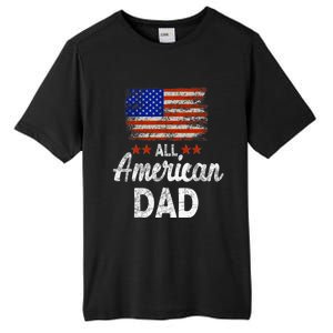 All American Dad July 4th America Flag Patriot Usa Tall Fusion ChromaSoft Performance T-Shirt