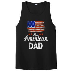 All American Dad July 4th America Flag Patriot Usa PosiCharge Competitor Tank