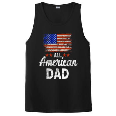 All American Dad July 4th America Flag Patriot Usa PosiCharge Competitor Tank