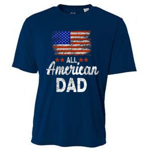 All American Dad July 4th America Flag Patriot Usa Cooling Performance Crew T-Shirt