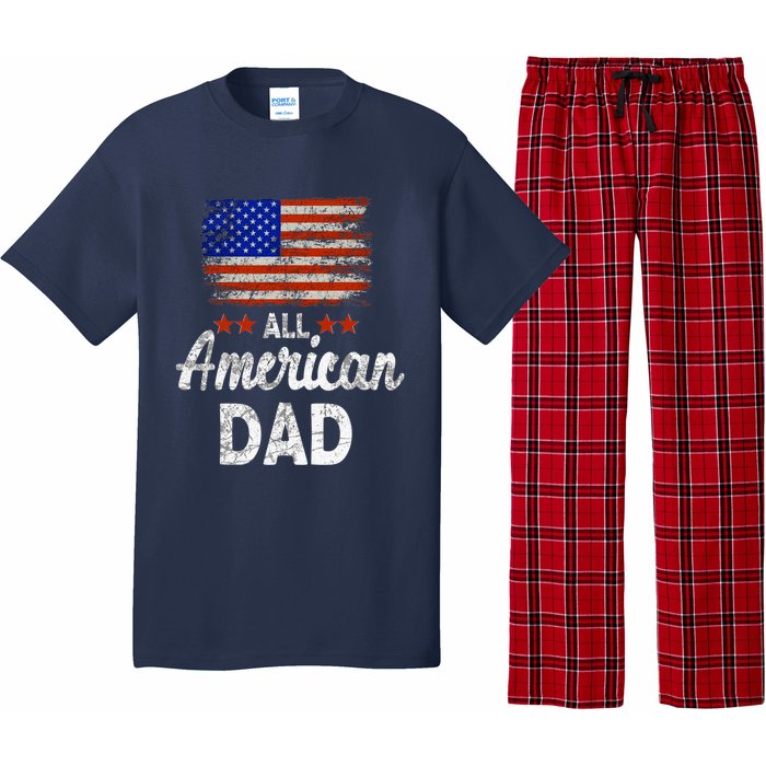 All American Dad July 4th America Flag Patriot Usa Pajama Set