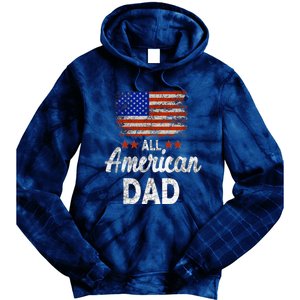 All American Dad July 4th America Flag Patriot Usa Tie Dye Hoodie