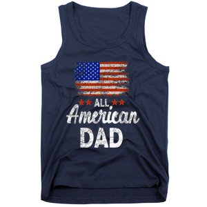 All American Dad July 4th America Flag Patriot Usa Tank Top