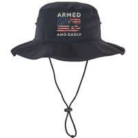 Armed And Dadly Funny Deadly Father Gift For Father's Day Legacy Cool Fit Booney Bucket Hat