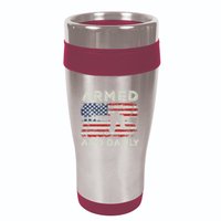 Armed And Dadly Funny Deadly Father Gift For Father's Day 16oz Travel Tumbler