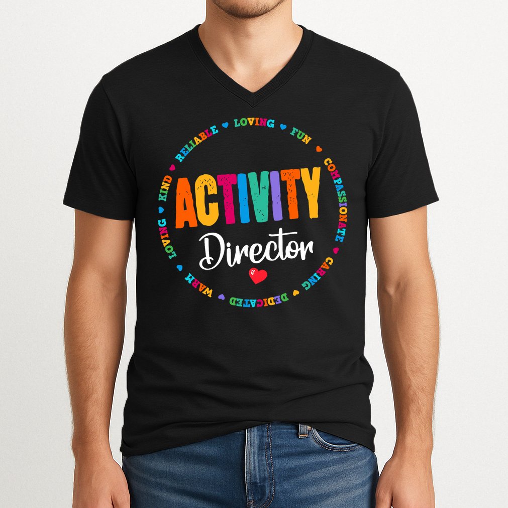 Awesome Activity Director Rock Activity Professionals Week V-Neck T-Shirt