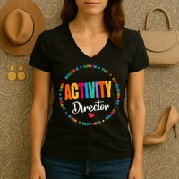 Awesome Activity Director Rock Activity Professionals Week Women's V-Neck T-Shirt