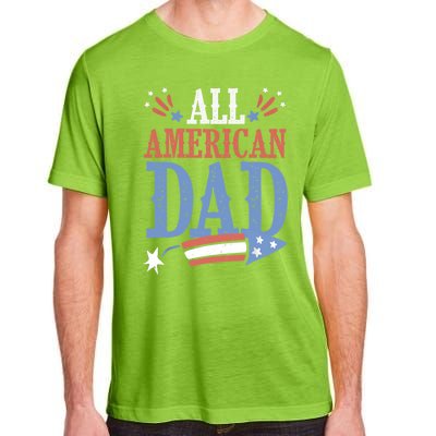 All American Dad 4th Of July Firecracker Independence Day Gift Adult ChromaSoft Performance T-Shirt