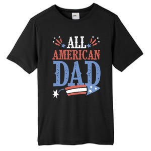 All American Dad 4th Of July Firecracker Independence Day Gift Tall Fusion ChromaSoft Performance T-Shirt