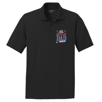 All American Dad 4th Of July Firecracker Independence Day Gift PosiCharge RacerMesh Polo