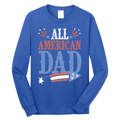 All American Dad 4th Of July Firecracker Independence Day Gift Long Sleeve Shirt