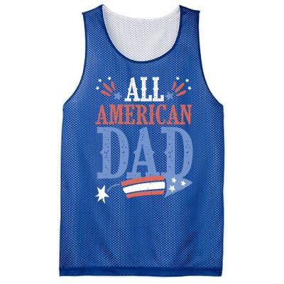 All American Dad 4th Of July Firecracker Independence Day Gift Mesh Reversible Basketball Jersey Tank