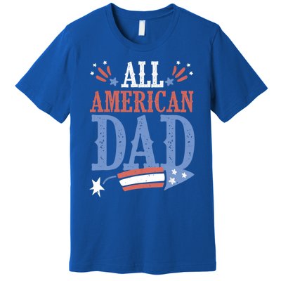 All American Dad 4th Of July Firecracker Independence Day Gift Premium T-Shirt