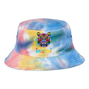 Autism Awareness Day It's OK to be different Colorful Tiger Tie Dye Newport Bucket Hat