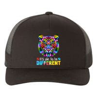 Autism Awareness Day It's OK to be different Colorful Tiger Yupoong Adult 5-Panel Trucker Hat