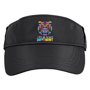 Autism Awareness Day It's OK to be different Colorful Tiger Adult Drive Performance Visor