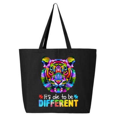 Autism Awareness Day It's OK to be different Colorful Tiger 25L Jumbo Tote