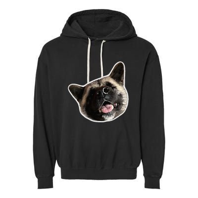 American Akita Dog Lover Design Akita Inu Head Tilt Garment-Dyed Fleece Hoodie