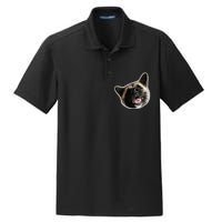 American Akita Dog Lover Design Akita Inu Head Tilt Dry Zone Grid Polo