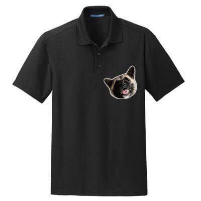 American Akita Dog Lover Design Akita Inu Head Tilt Dry Zone Grid Polo