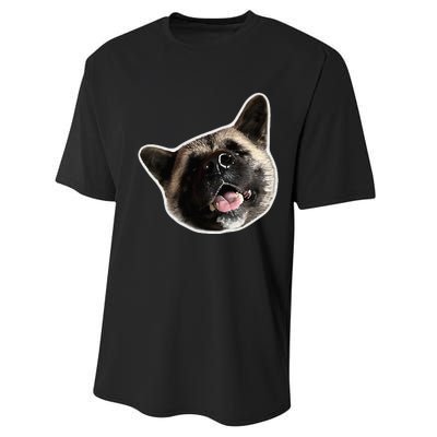 American Akita Dog Lover Design Akita Inu Head Tilt Performance Sprint T-Shirt