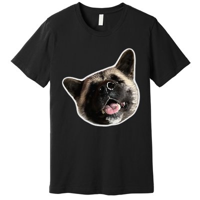 American Akita Dog Lover Design Akita Inu Head Tilt Premium T-Shirt