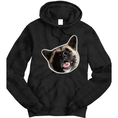 American Akita Dog Lover Design Akita Inu Head Tilt Tie Dye Hoodie