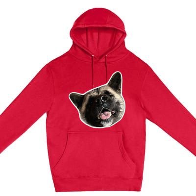 American Akita Dog Lover Design Akita Inu Head Tilt Premium Pullover Hoodie