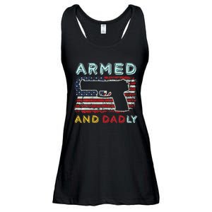 Armed And Dadly Funny Deadly Father Gift For Father's Day Ladies Essential Flowy Tank