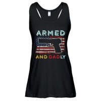 Armed And Dadly Funny Deadly Father Gift For Father's Day Ladies Essential Flowy Tank