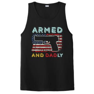 Armed And Dadly Funny Deadly Father Gift For Father's Day PosiCharge Competitor Tank