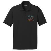 Armed And Dadly Funny Deadly Father Gift For Father's Day PosiCharge RacerMesh Polo