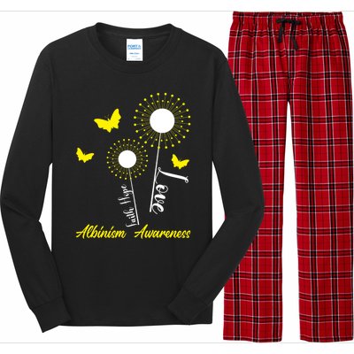 Albinism Awareness Dandelion Faith Hope Love Butterfly Cute Gift Long Sleeve Pajama Set