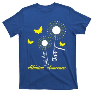 Albinism Awareness Dandelion Faith Hope Love Butterfly Cute Gift T-Shirt