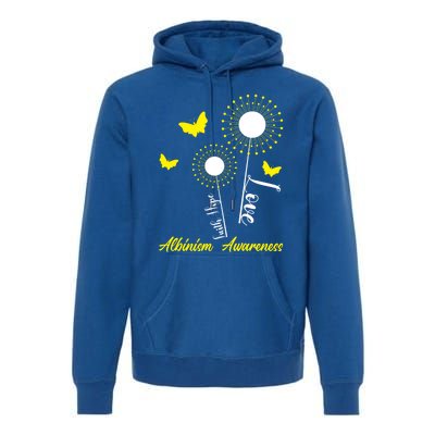 Albinism Awareness Dandelion Faith Hope Love Butterfly Cute Gift Premium Hoodie