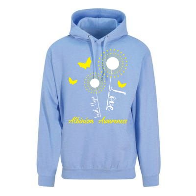 Albinism Awareness Dandelion Faith Hope Love Butterfly Cute Gift Unisex Surf Hoodie