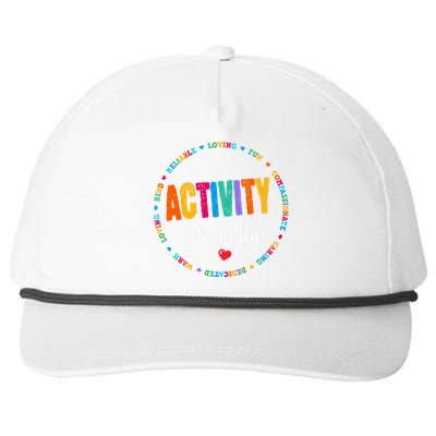 Awesome Activity Director Rock Activity Professionals Week Snapback Five-Panel Rope Hat