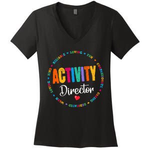 Awesome Activity Director Rock Activity Professionals Week Women's V-Neck T-Shirt