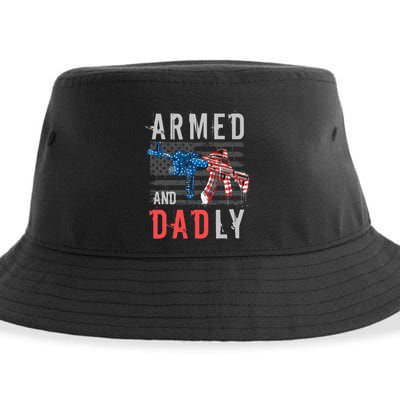 Armed And Dadly Funny Deadly Father Gifts For Fathers Day Sustainable Bucket Hat