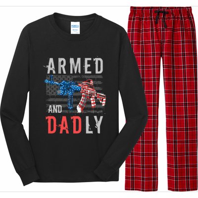 Armed And Dadly Funny Deadly Father Gifts For Fathers Day Long Sleeve Pajama Set