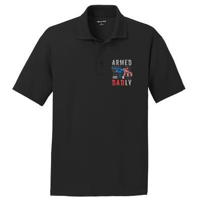 Armed And Dadly Funny Deadly Father Gifts For Fathers Day PosiCharge RacerMesh Polo