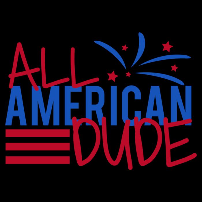 All American Dude 4th July Gift Drawstring Bag