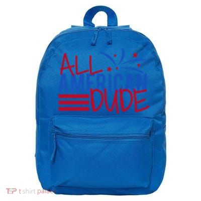 All American Dude 4th July Gift 16 in Basic Backpack