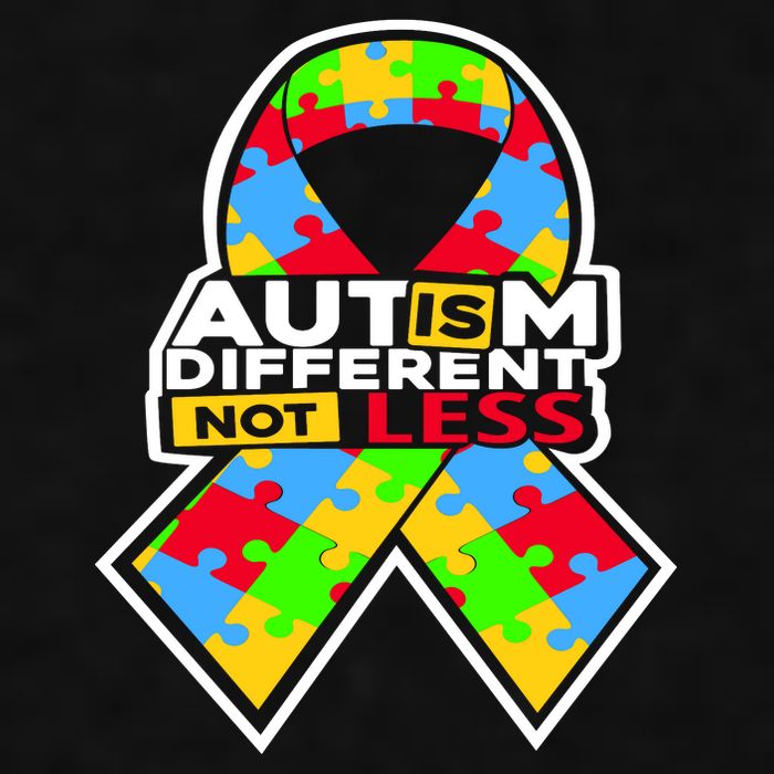 Autism Awareness Different Not Less Puzzle Ribbon Ladies PosiCharge Tri-Blend Wicking Tank
