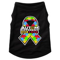 Autism Awareness Different Not Less Puzzle Ribbon Doggie Tank