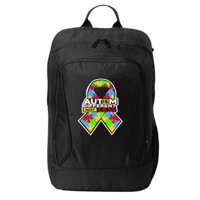 Autism Awareness Different Not Less Puzzle Ribbon City Backpack