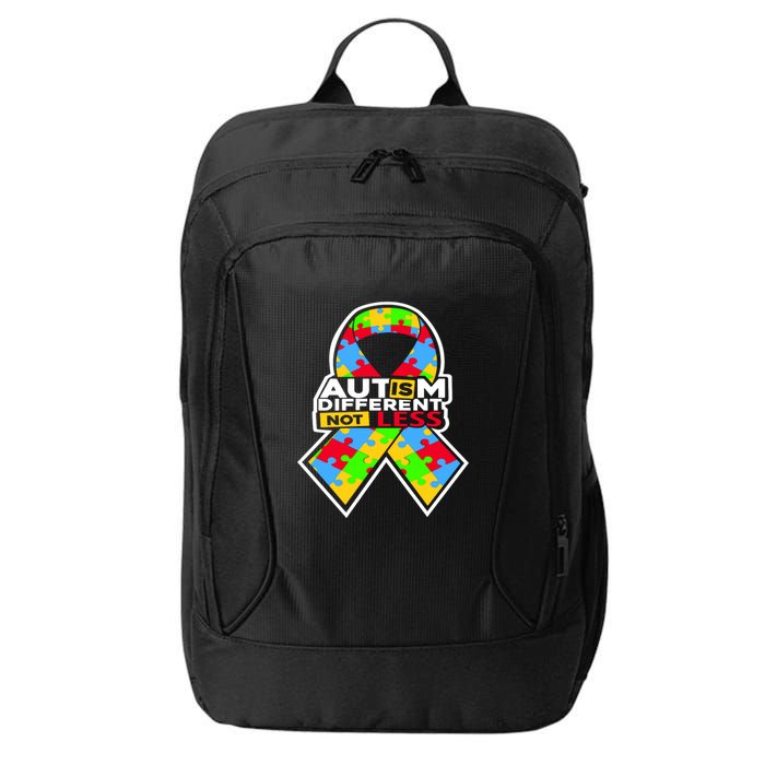 Autism Awareness Different Not Less Puzzle Ribbon City Backpack
