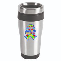 Autism Awareness Different Not Less Puzzle Ribbon 16oz Travel Tumbler