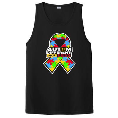 Autism Awareness Different Not Less Puzzle Ribbon PosiCharge Competitor Tank