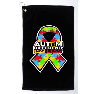Autism Awareness Different Not Less Puzzle Ribbon Golf Towel